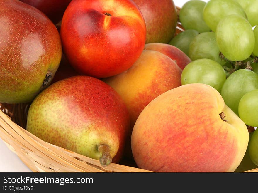 Mixed fruits on a basket