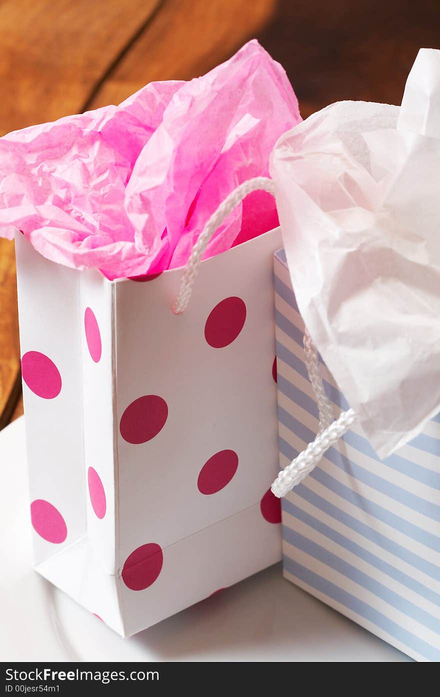 Two colorful gift bags