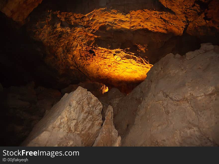 Stones in the grotto. Cave in the New Afone. Stones in the grotto. Cave in the New Afone.