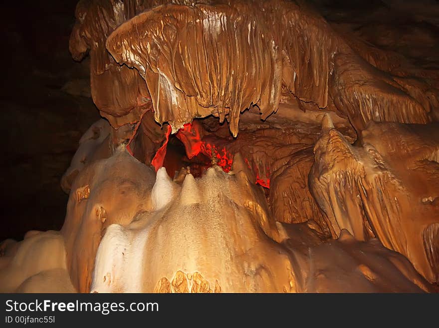 Hole in cave