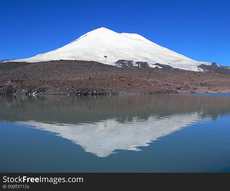 Reflection of Elbrus mountain (Caucas). Reflection of Elbrus mountain (Caucas)