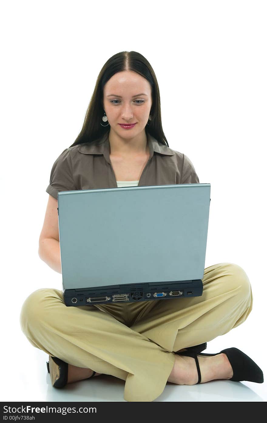 Business woman and laptop