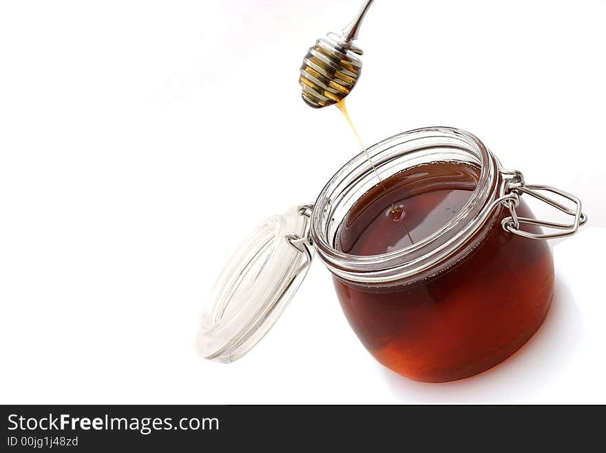 Honey isolated on a white background