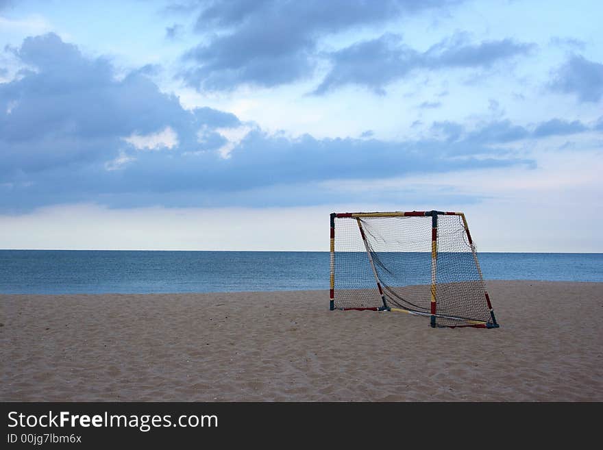 The Goal On The Beach