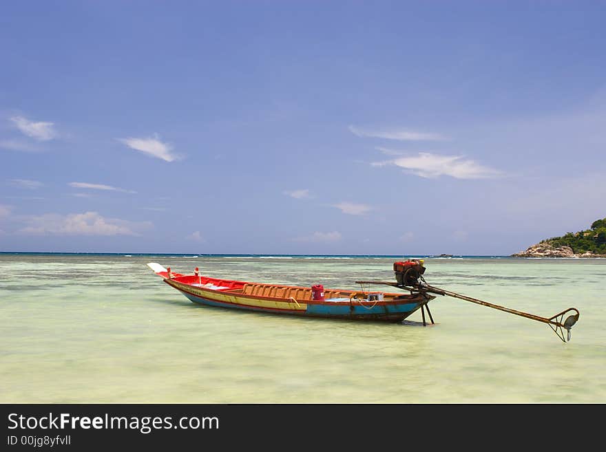 Thailands fishing boat in the ocean