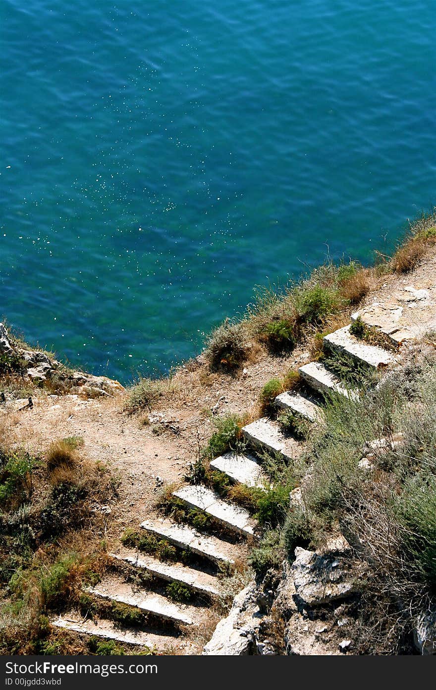 Stairs and the sea