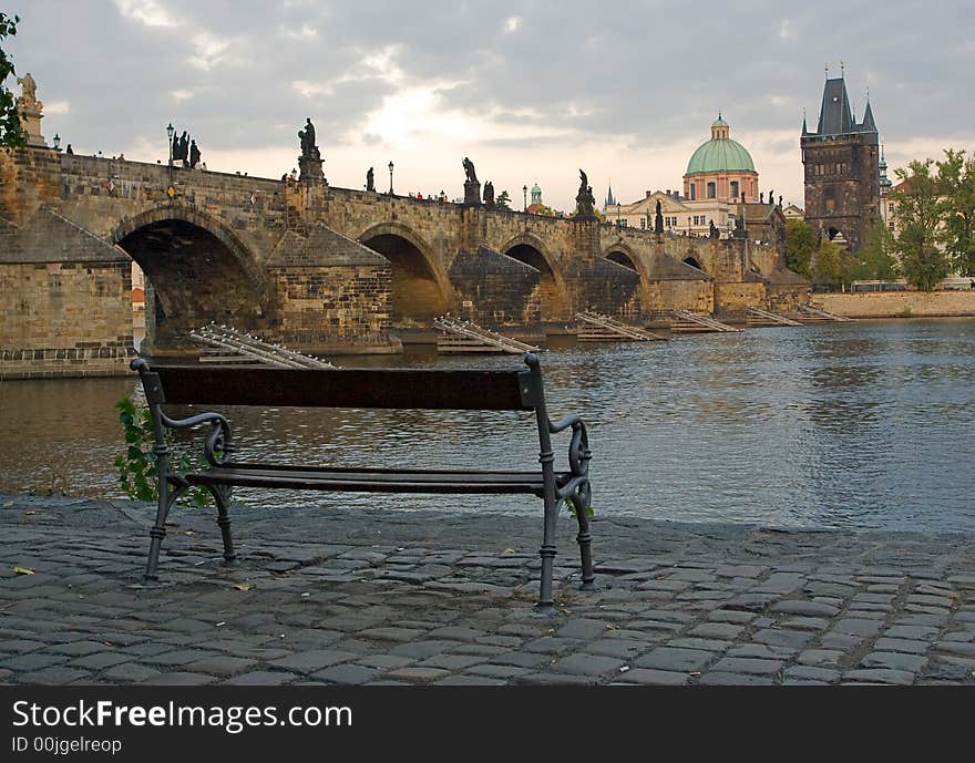 The Karlov Most (Karlov's Bridge) in Prague. The Karlov Most (Karlov's Bridge) in Prague.