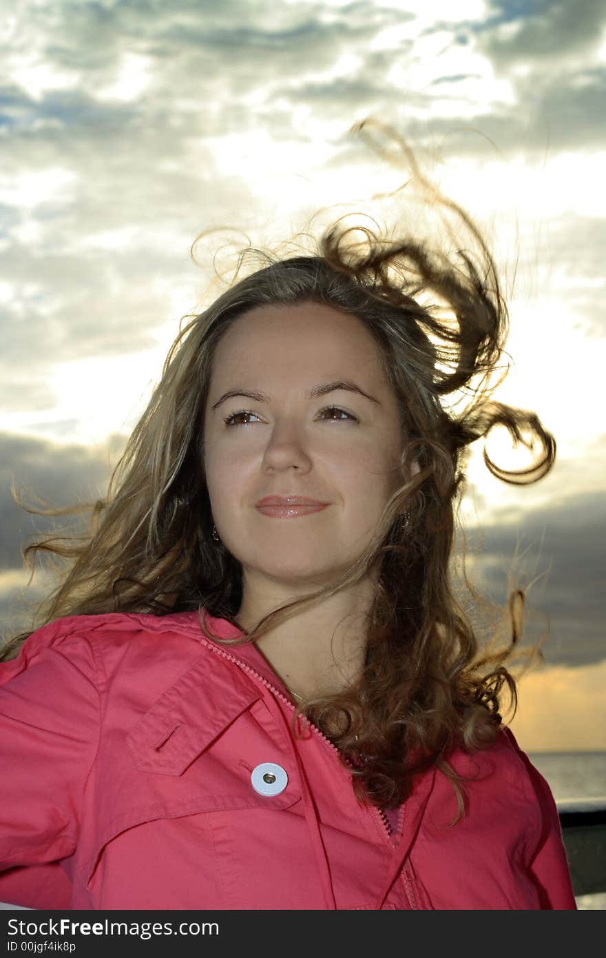 Beautiful young girl at the sea. Beautiful young girl at the sea