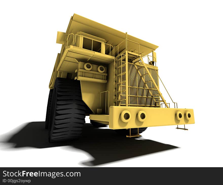 Large heavy industry dump over the white background. Large heavy industry dump over the white background