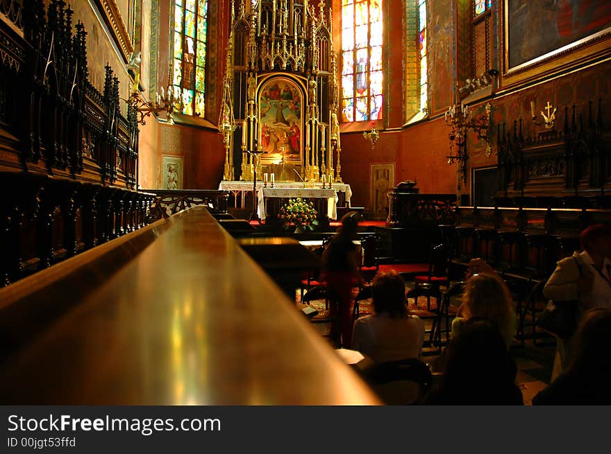 Interior of roman catholic cathedral church. Interior of roman catholic cathedral church