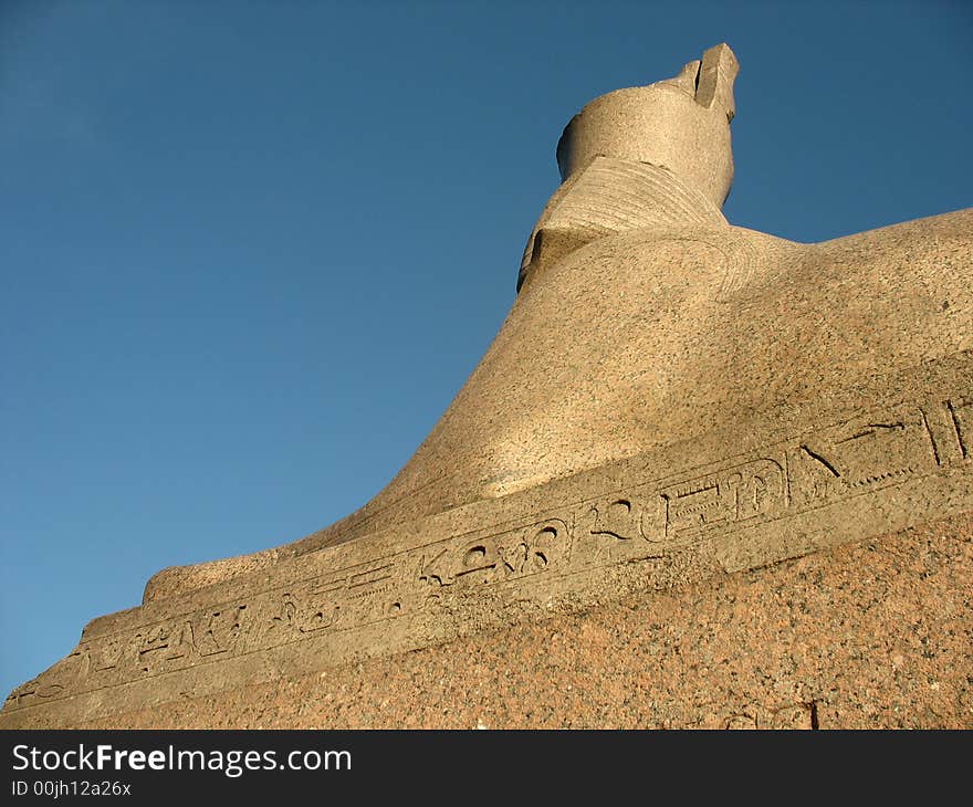 Egyptian pyramids on a background of the blue sky