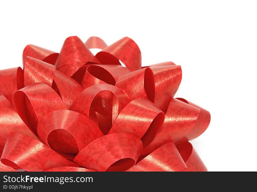 red bow on white background