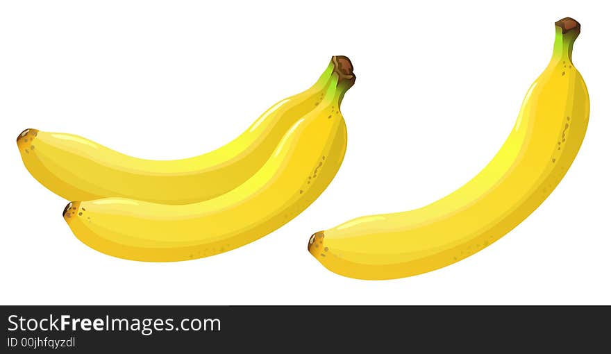 Bananas isolated (other fruits & berries are in my gallery)