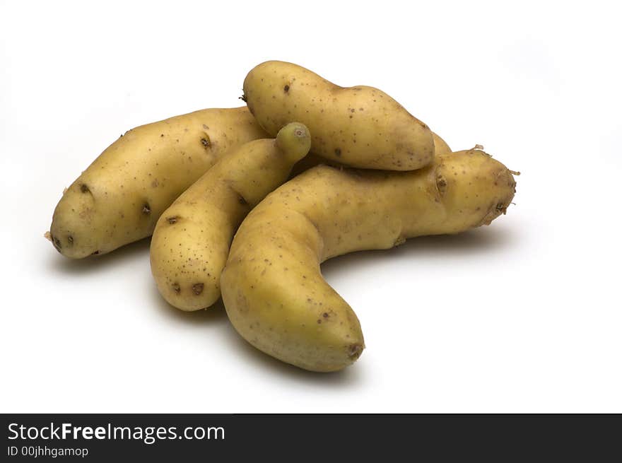 Potatoes isolated on white