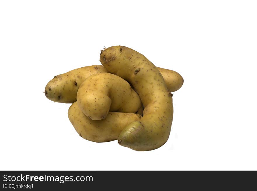 Potatoes isolated on white