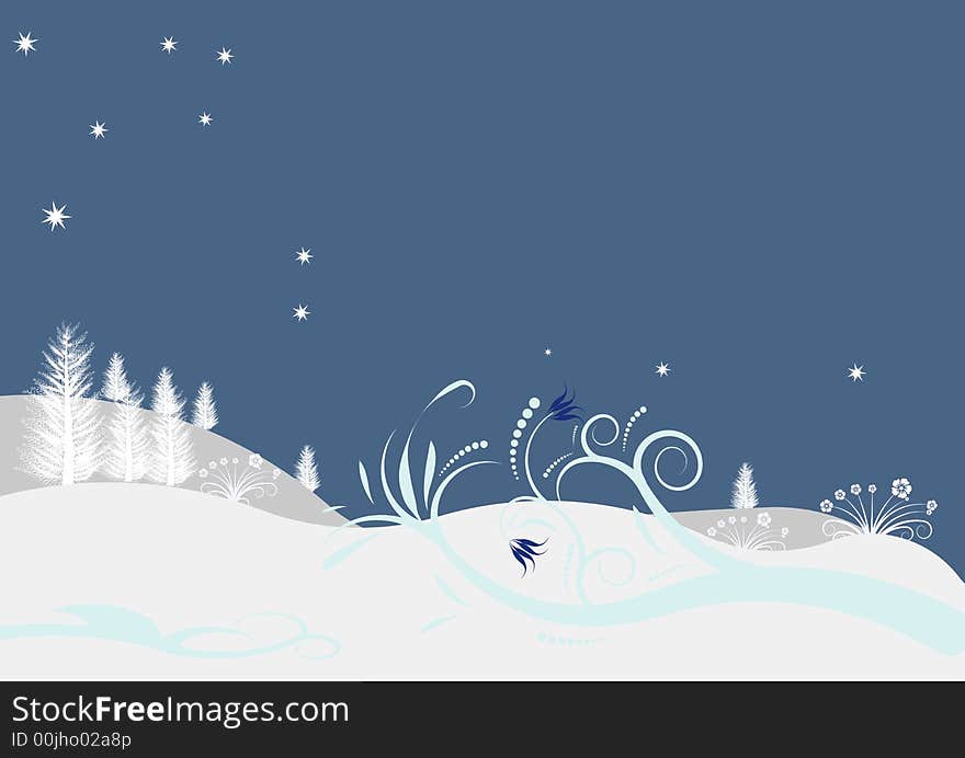 Beautiful abstract vector winter design