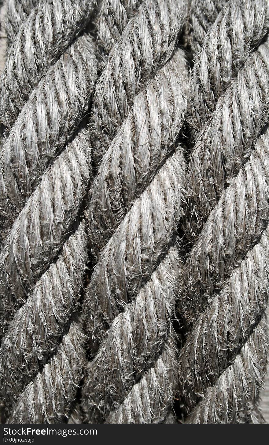 Boat rope closeup