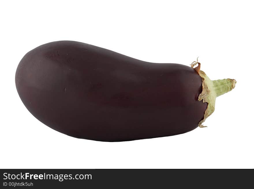 Eggplant on white