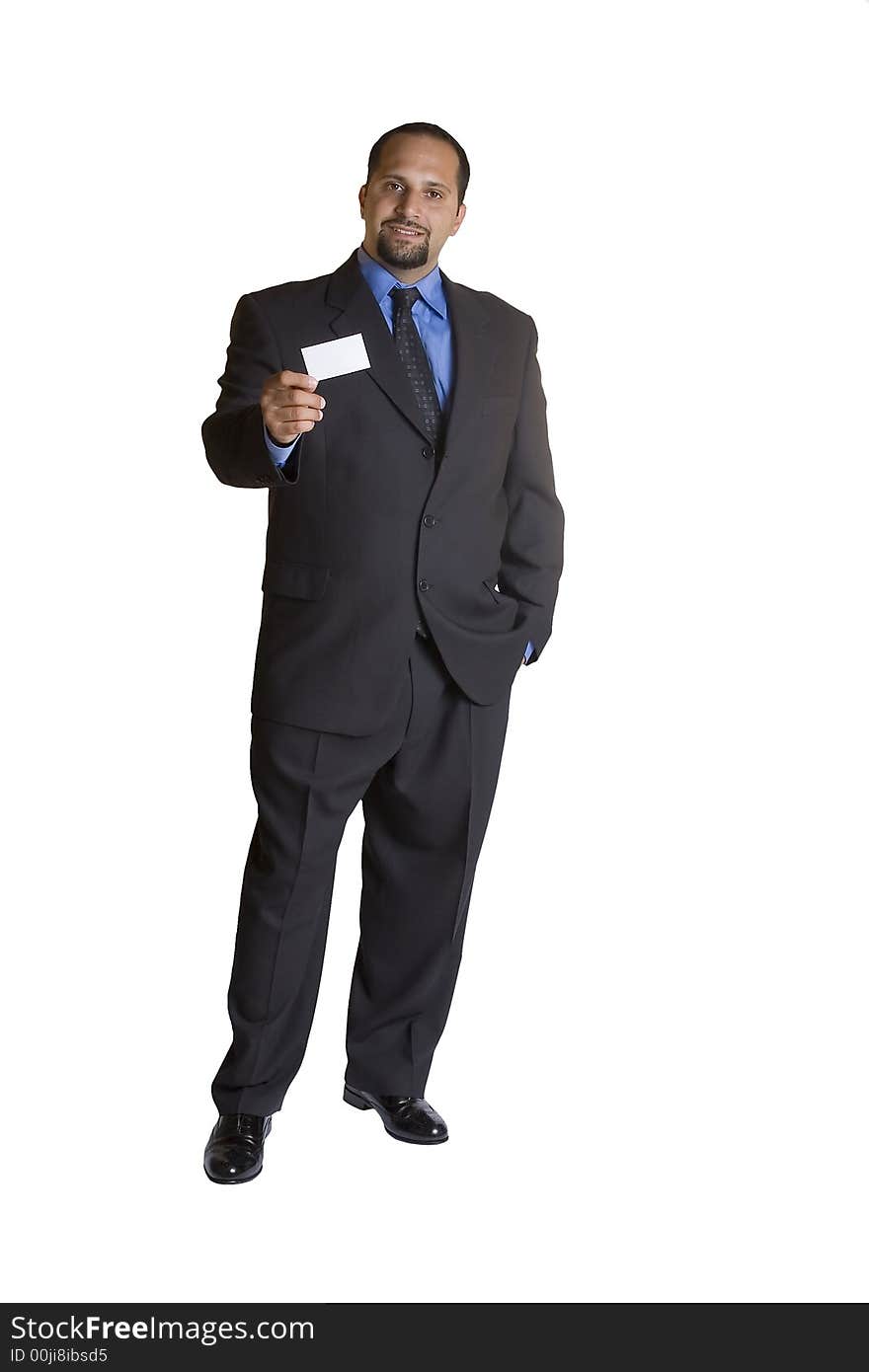 A young business man isolated on white background. A young business man isolated on white background.