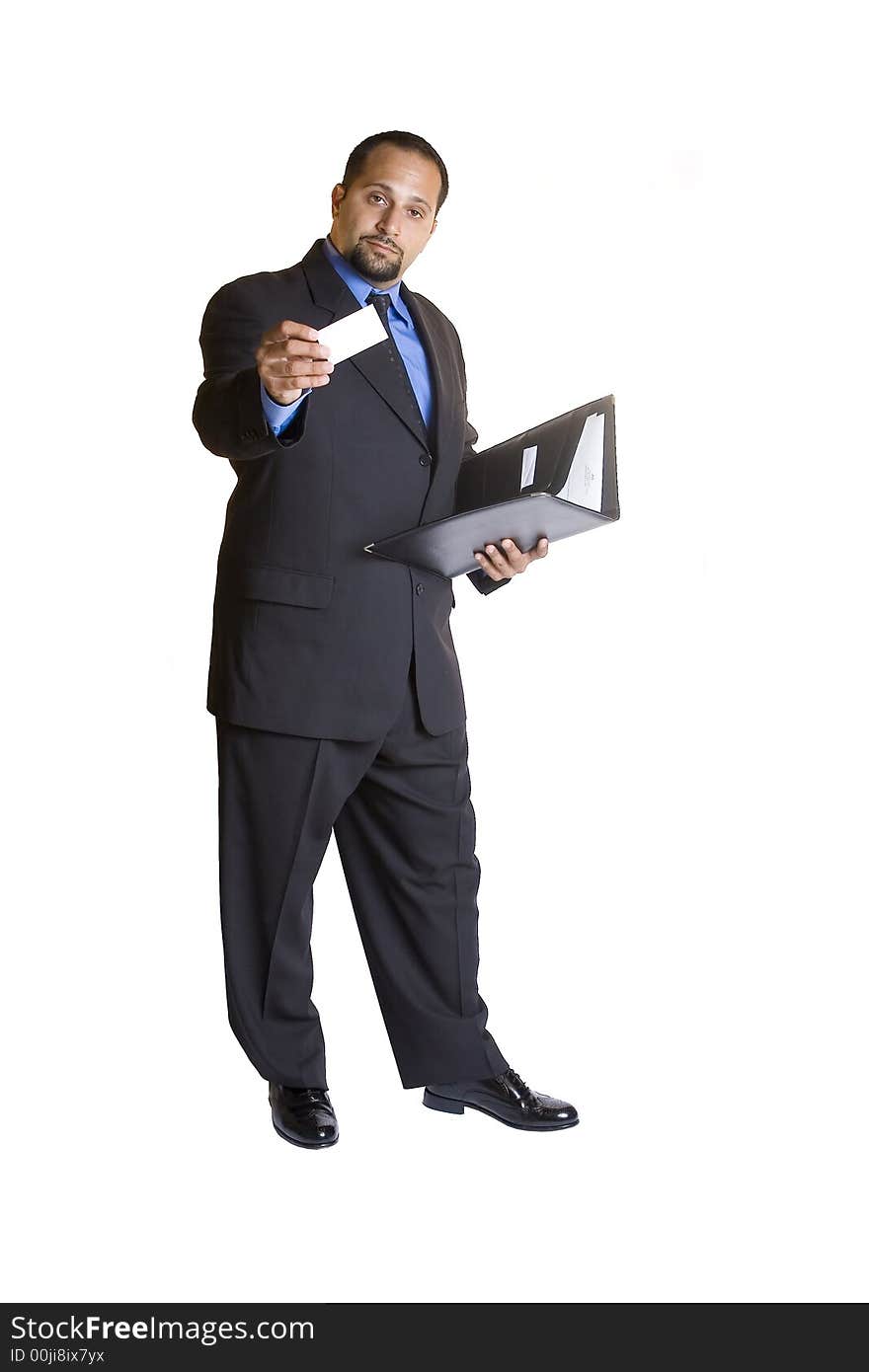 A young business man isolated on white background. A young business man isolated on white background.