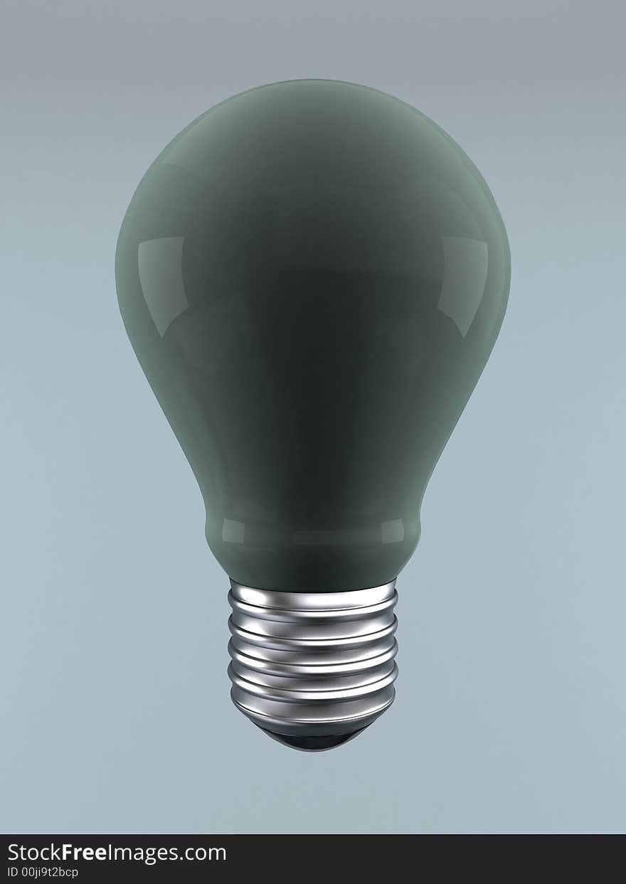 3d illustration of a non transparent light bulb. A clipping path is included for easy editing