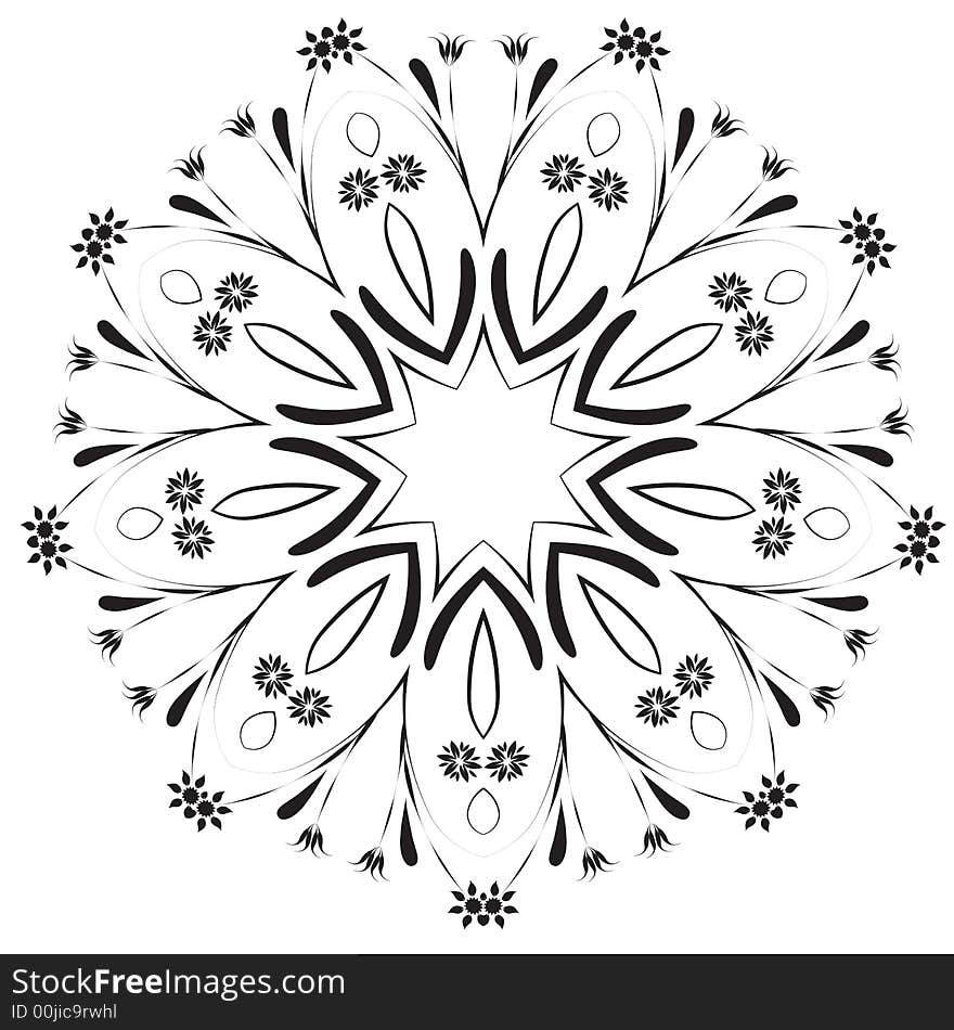 Beautiful abstract vector floral design