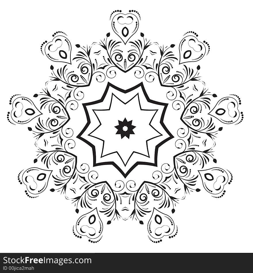 Beautiful abstract vector floral design