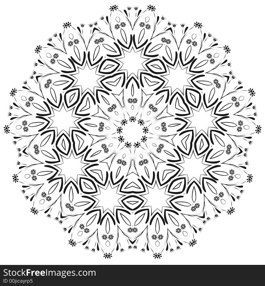 Abstract Vector Floral Design