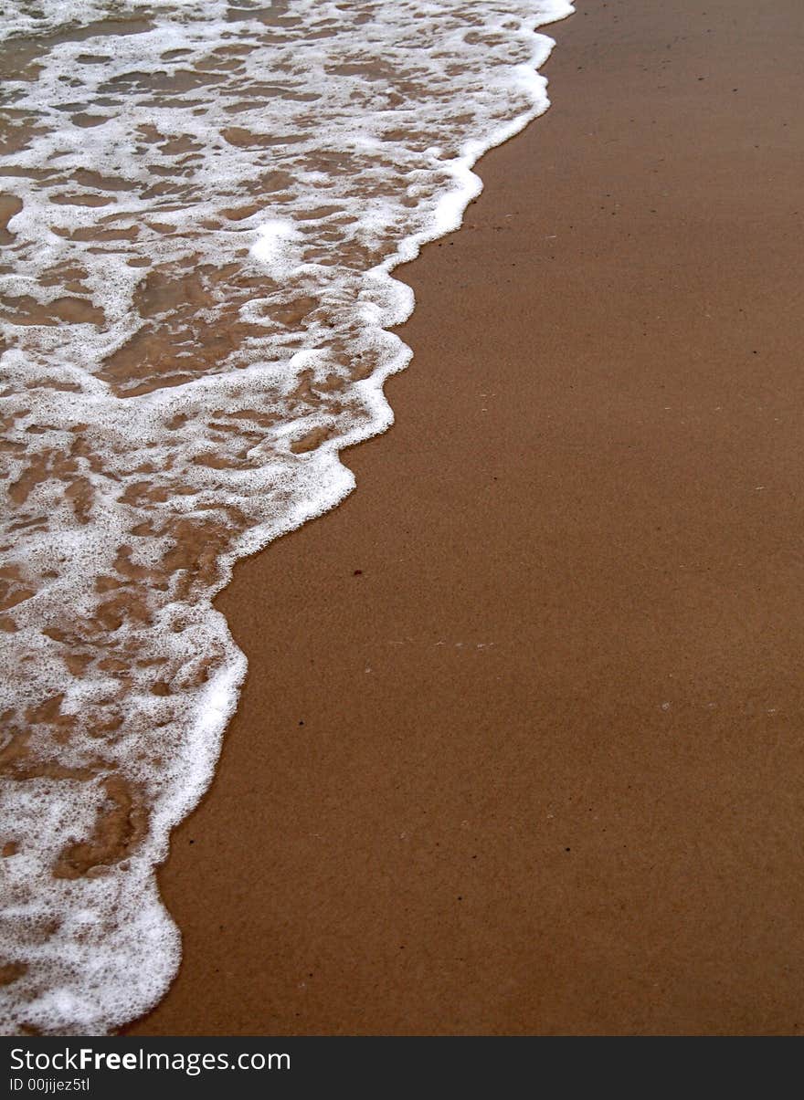 Beach... sand... waves... 

anywhere of World