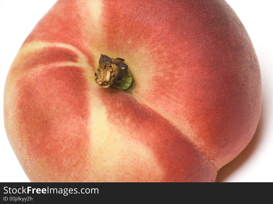 Donut peach exotic rare sweet fruit also known as chinese flat peach or saucer peach. Donut peach exotic rare sweet fruit also known as chinese flat peach or saucer peach