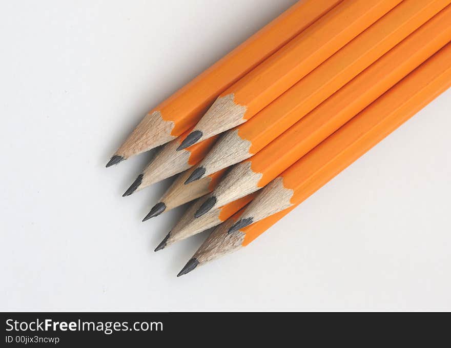 Collection of pencils sharpened and ready for use