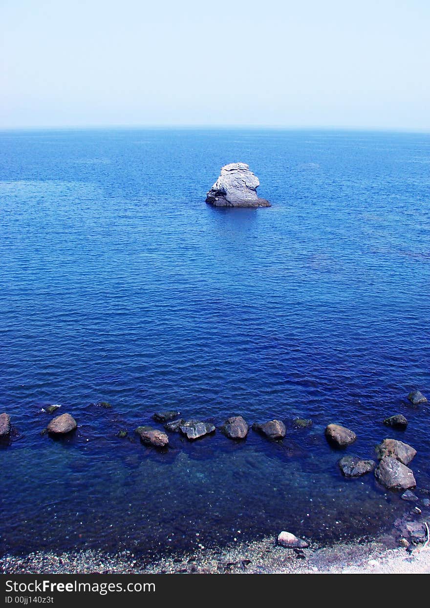 View of the greek sea. View of the greek sea