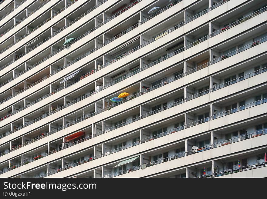 Large apartment flat with parasols. Large apartment flat with parasols