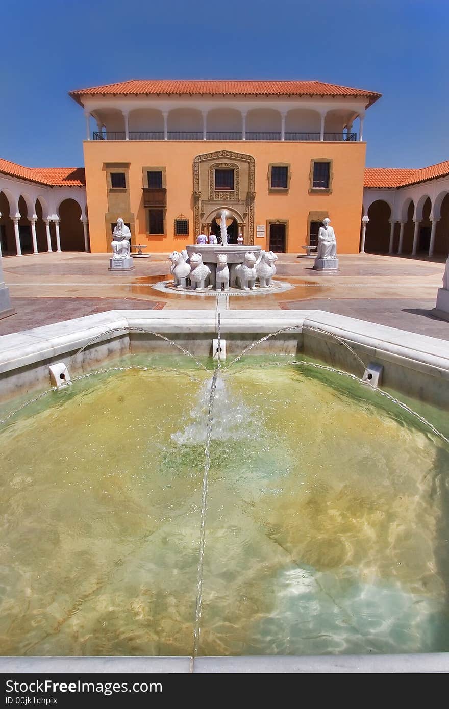 Water in  fountain.