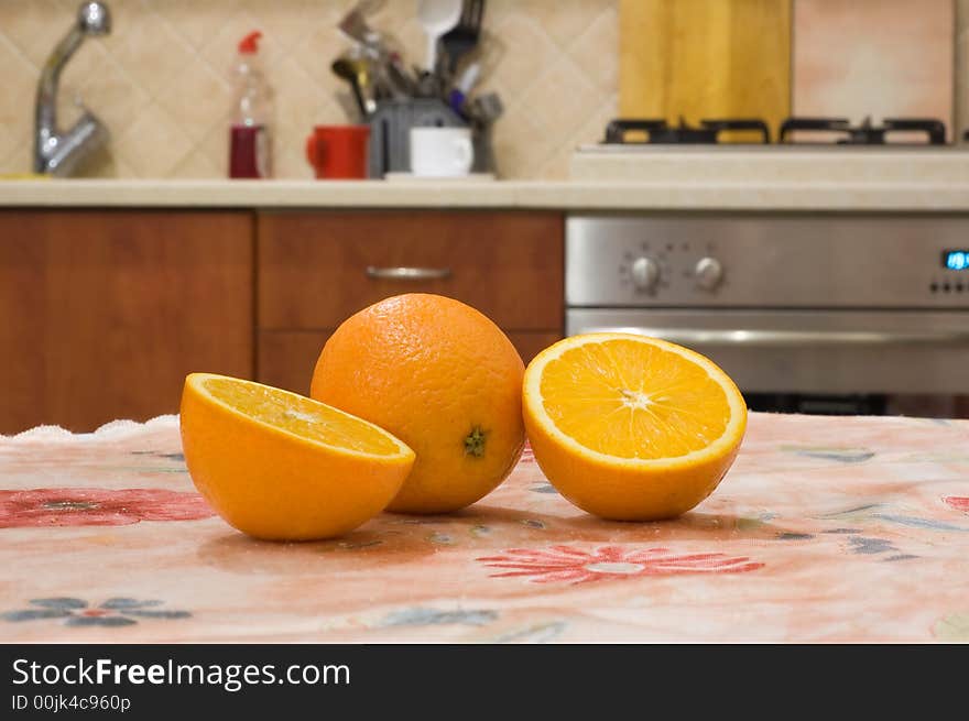 Oranges On The Kitchen