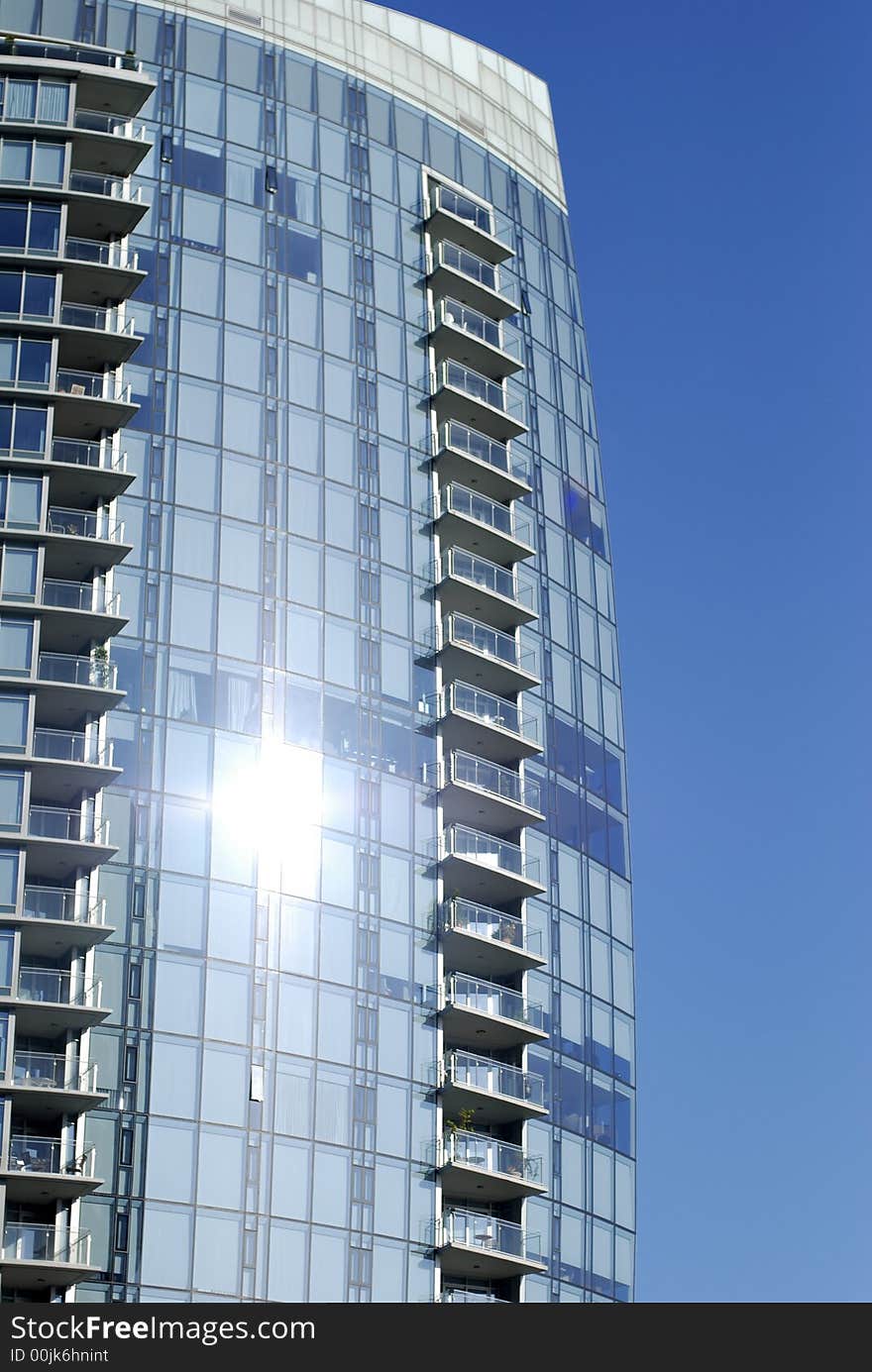 Morning sun reflections in Vancouver downtown (British Columbia, Canada). Morning sun reflections in Vancouver downtown (British Columbia, Canada).