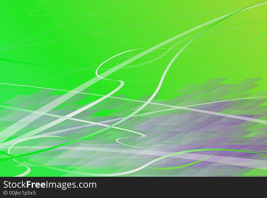 Smoothly waves lining with colors background