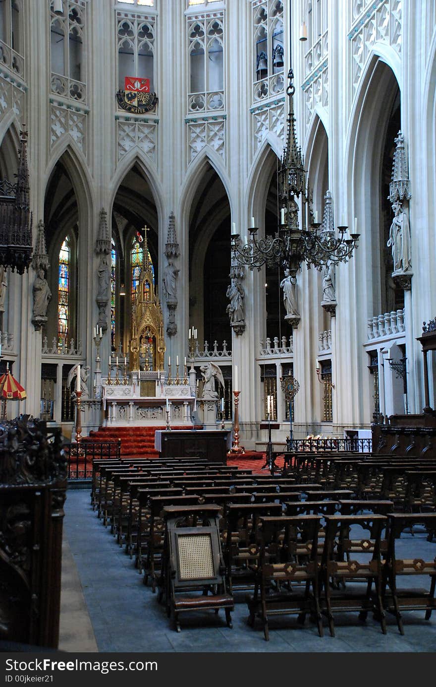 The interior of the Cathdral of Saint Jan in Den Bosch (Holland). The interior of the Cathdral of Saint Jan in Den Bosch (Holland)