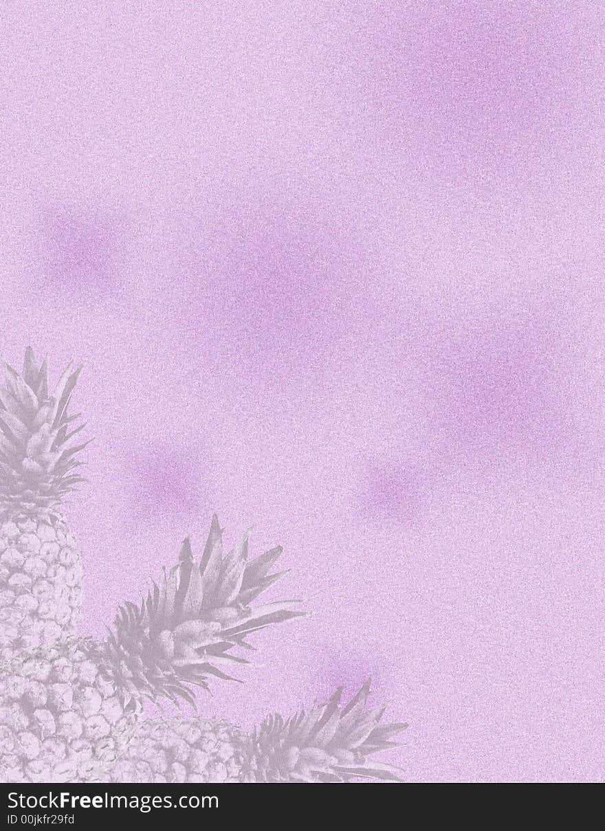 Page for scrapbook or stationary or background, lavender with pineapple border.