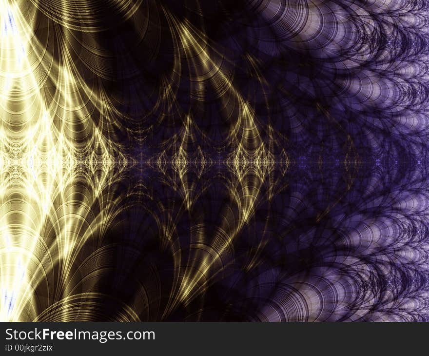 Abstract background displaying white light moving through gold, purple blue and indigo. Abstract background displaying white light moving through gold, purple blue and indigo