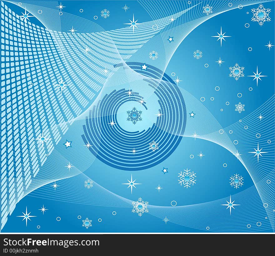 Abstract art vector snowflakes design. Abstract art vector snowflakes design