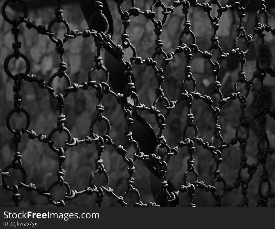 Grating outside the building in Barcelona