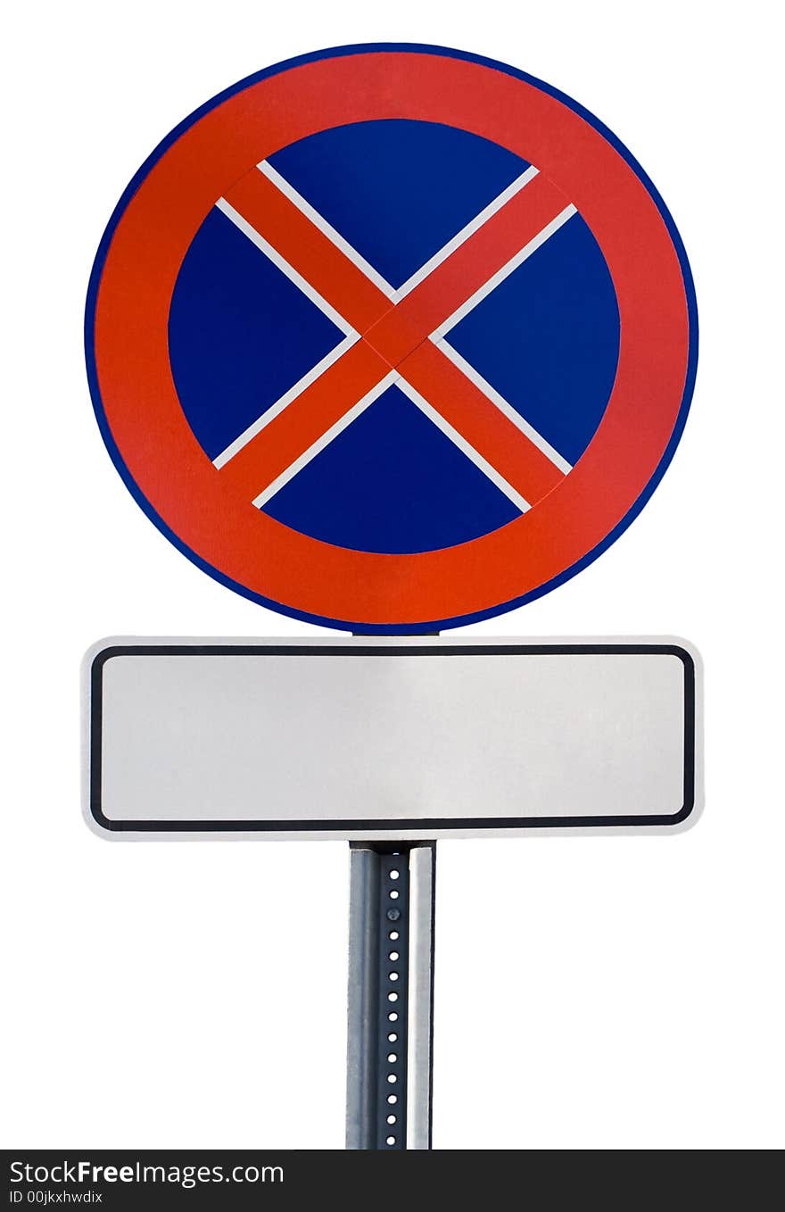 Road sign with free space