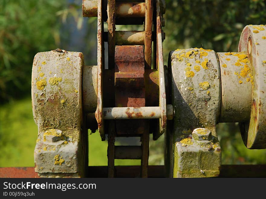 Detail of some dam machinery - cogwheel