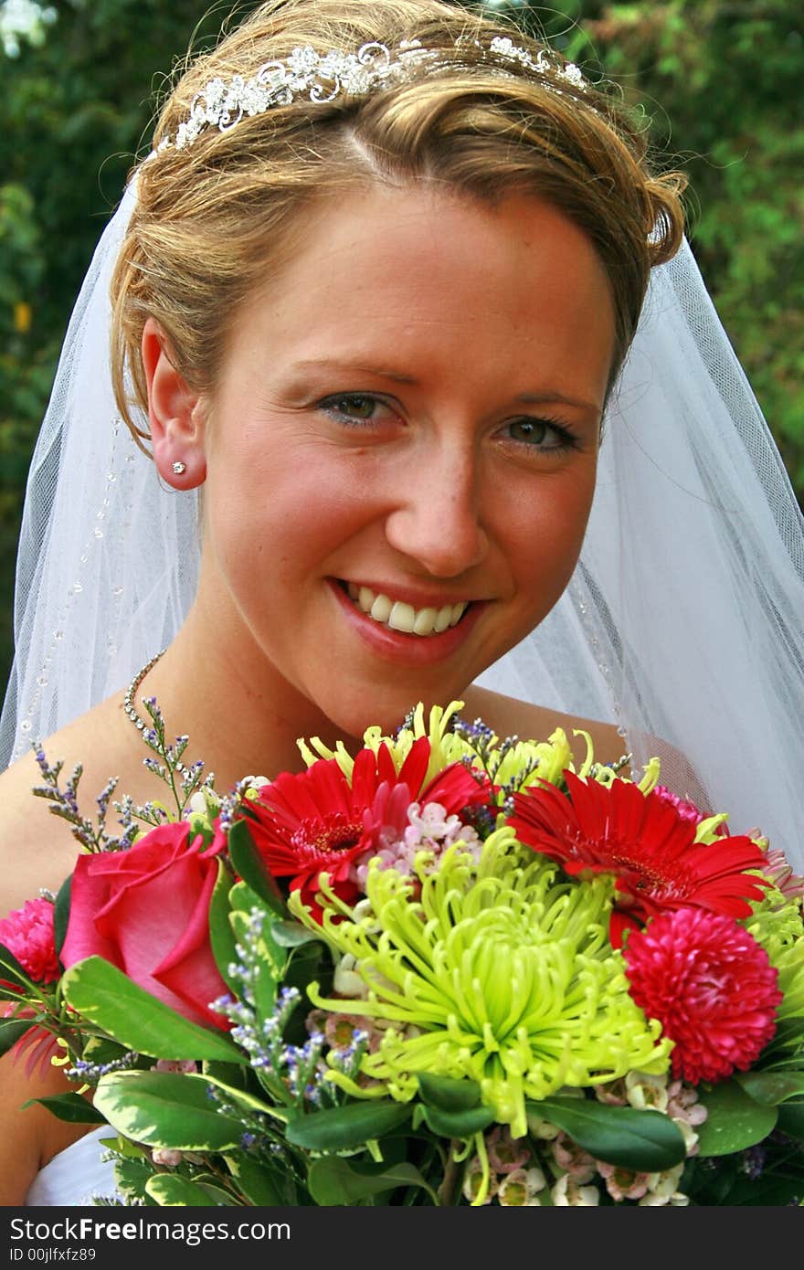 Close up of a beautiful bride. Close up of a beautiful bride.