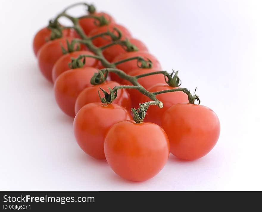 Tomato in white background shoot