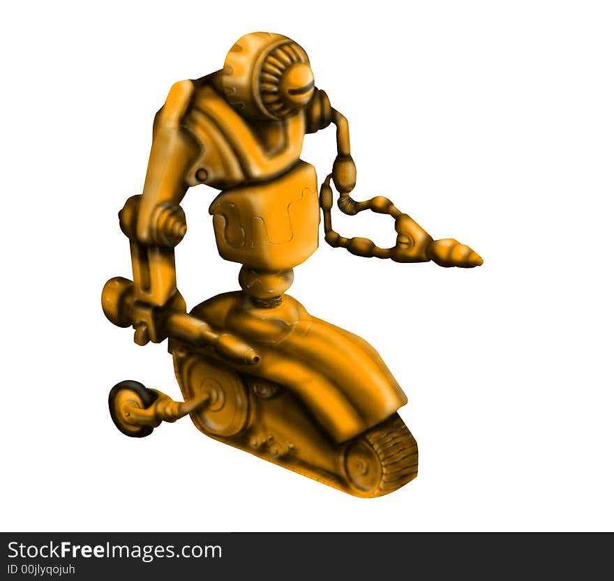 Yellow repair robot