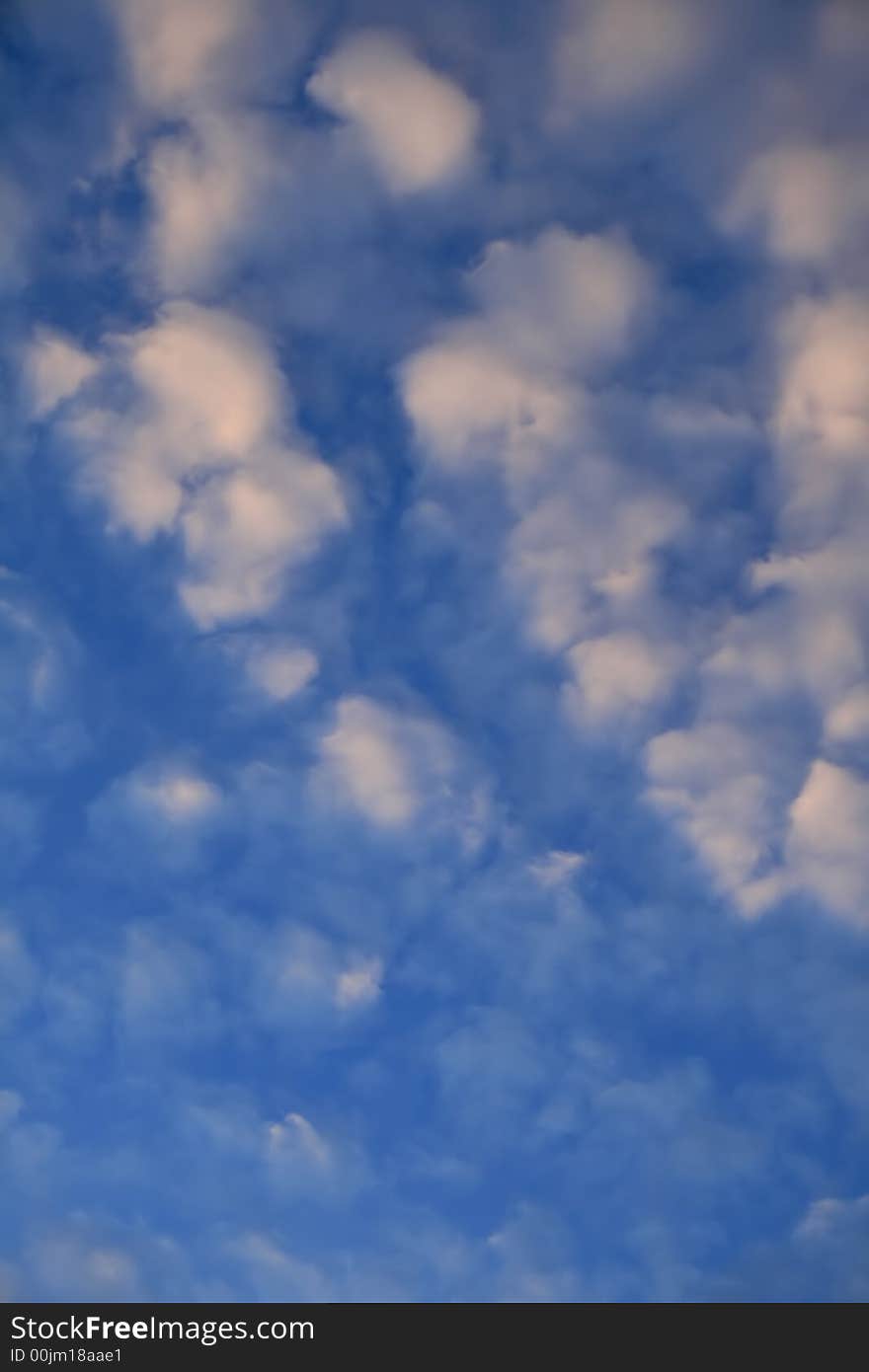 Blue cloudy sky in afternoon