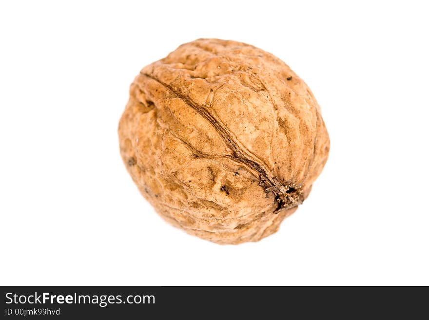 Walnuts close up isolated on white background