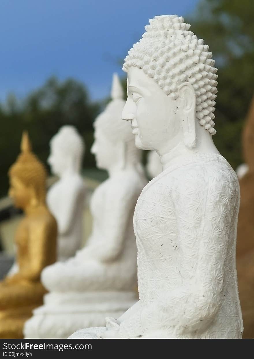 White Buddha image